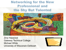 Networking for the New Professional and the Shy But Talented