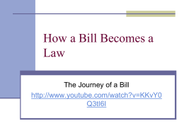 How a Bill Becomes a Law - Grayslake North High School