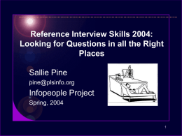 Reference Interview Skills 2004