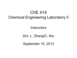 Lecture 2 of CH E 414 - University of Saskatchewan