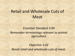 Retail and Wholesale Cuts of Meat