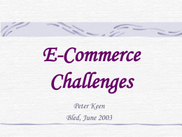 E-Commerce Challenges - University of Maribor