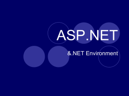 ASP.NET - University of Kentucky