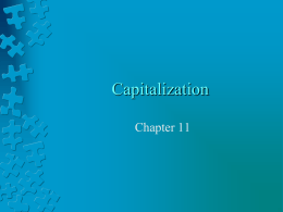 Capitalization