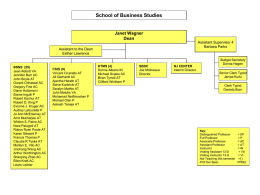 Social and Behavioral Sciences Organizational Chart