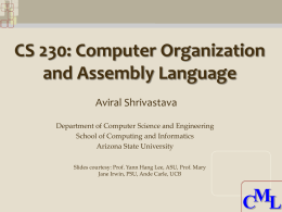 CS 230 Chapter 2 Instructions: Language of the Computer