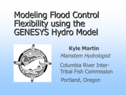 Modeling Flood Control Flexibility using the GENESYS Hydro
