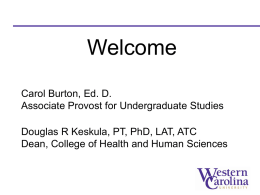 Welcome [www.wcu.edu]