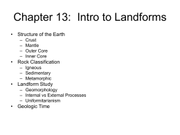 Chapter 13: Intro to Landforms