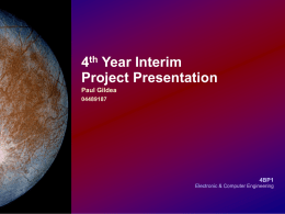 4th Year Interim Project Presentation