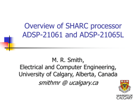Overview SHARC processor