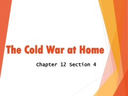 The Cold War at Home - Ms. Simon's Corner