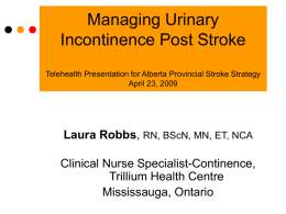 Continence Management in the Stroke Population
