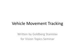 Vehicle Tracking - University of Haifa