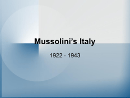 Mussolini’s Italy
