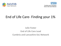 End of Life Care in Cumbria and Lancashire