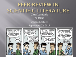 Peer-Review in Scientific Literature