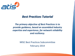Best Practice Example - Alliance for Telecommunications