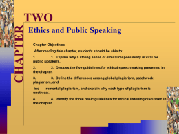 Ethics and Public Speaking