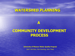 The Importance of Community Development and Water Quality