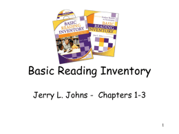 Basic Reading Inventory