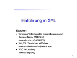 Inhalt Teil 1 (XML)