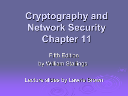 William Stallings, Cryptography and Network Security 5/e