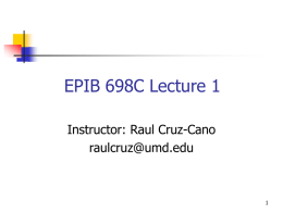 EPIB 698A lecture 1 Notes