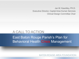 A community-wide approach to behavioral health crisis