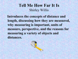 Tell Me How Far It Is Shirley Willis