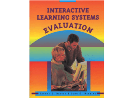 Interactive Learning Systems Evaluation