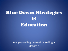 Blue Ocean Strategies - University of Oklahoma