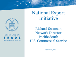National Export Initiative - Los Angeles Customs Brokers