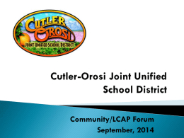 Accountability - Cutler-Orosi Joint Unified School District