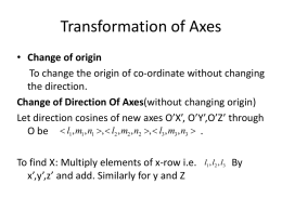 Transformation of Axes