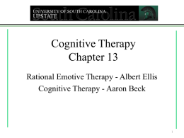 Cognitive Therapy - Understanding Marriage, Family, and