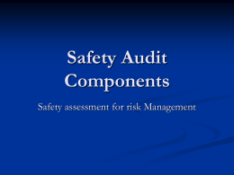 Safety Audit Components - Center for Transportation