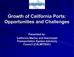 Port Growth, Infrastructure and the Application of