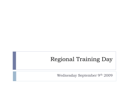 Regional Training Day