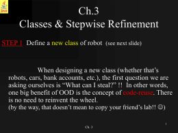 Stepwise Refinement - AP Computer Science