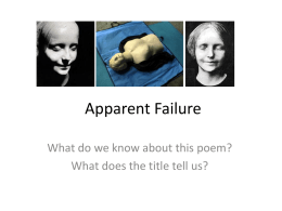 Apparent Failure - A Level Literature at Keswick School