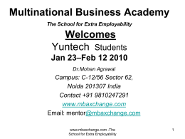 Launching Business School at JIIT