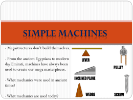 Types of Simple Machines : - Year 6 and 7 Mathematics