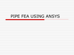 FEED PIPE SUPPORT FEA