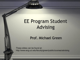 EE Program Student Advising - Henry Samueli School of