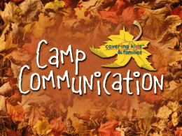 Boot Camp - Covering Kids & Families