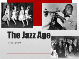 The Jazz Age - Blacklick Valley School District