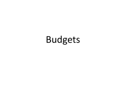 Budgets - University of North Texas