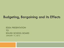 EGEA Presentation to EGUSD School Board January 17, 2012