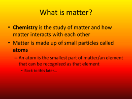 Chapter 7: Atoms and Molecules - Help, Science!